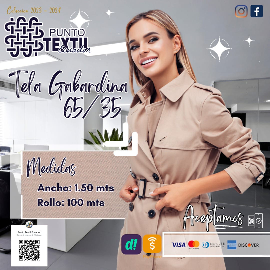 Gabardina 65/35