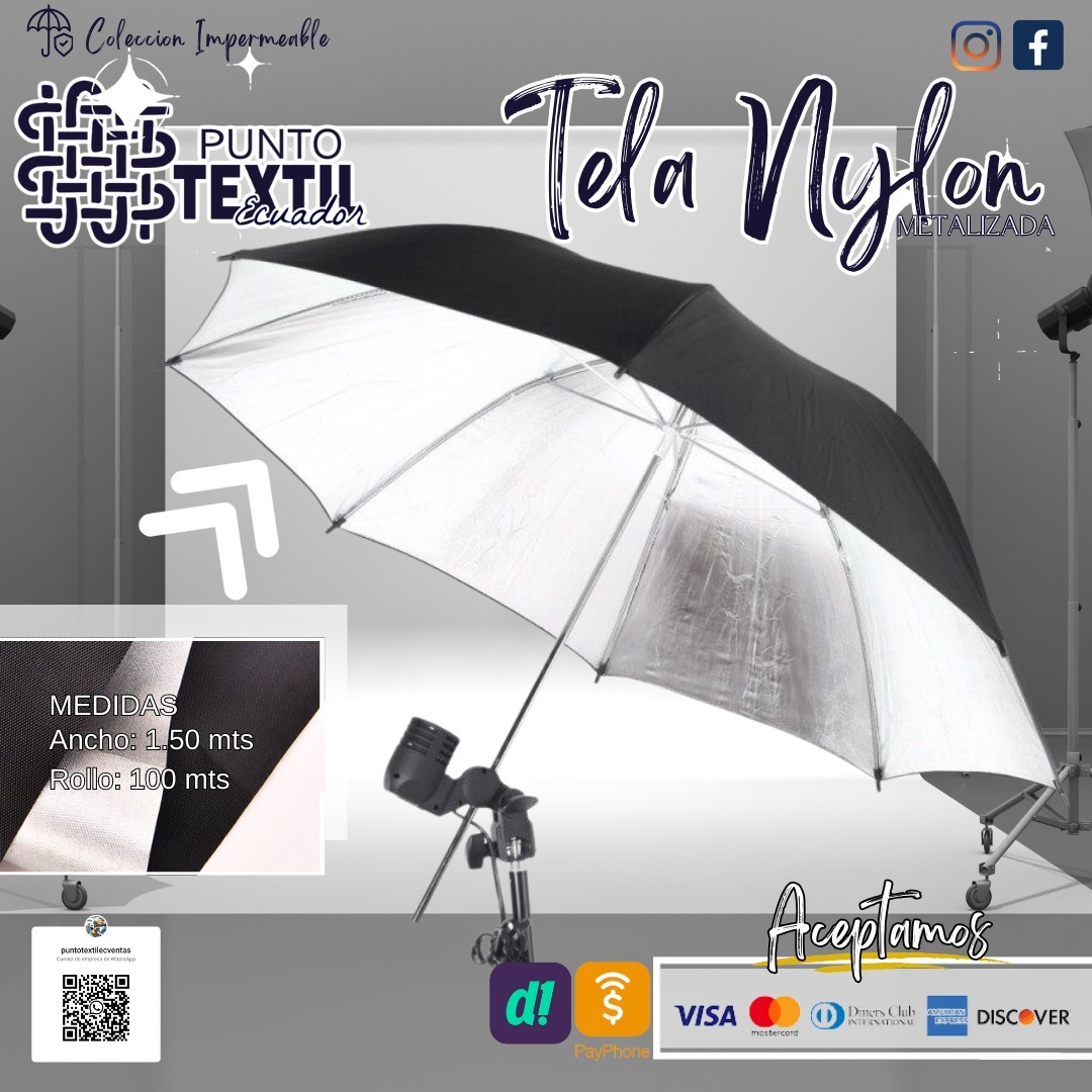 Tafeta Nylon Metalizada