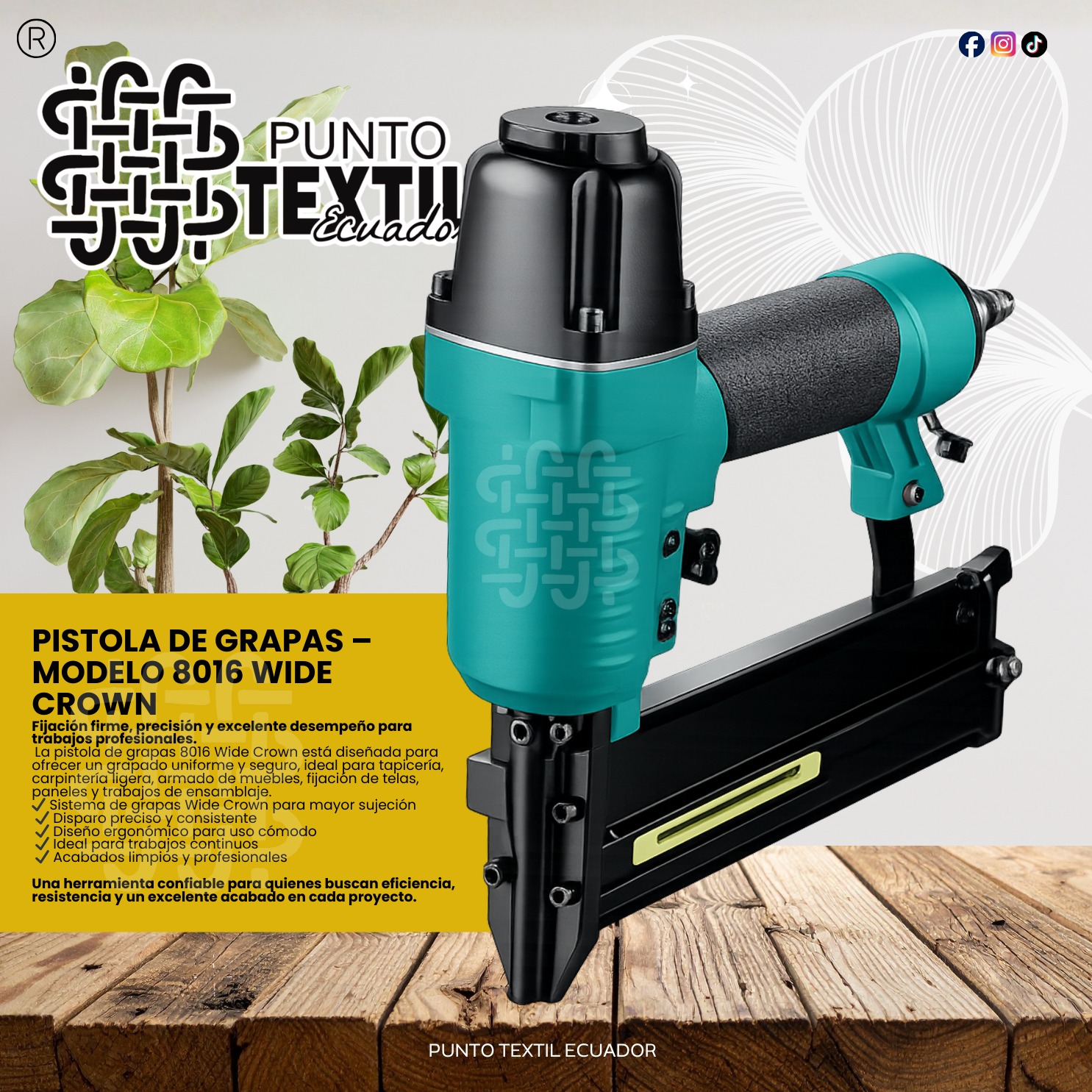 Pistola de Grapas  - Modelo 8016 Wide Crown